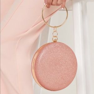 Rose Gold Glitter Circle Bag PrettyLittleThing